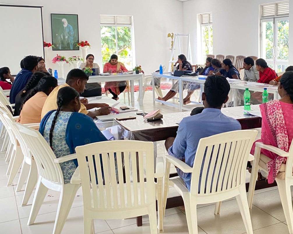 A photo taken during the facilitators gathering held at the Baha'i Training Institute, Kadugannawa. 